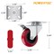 Powertec 3'' Swivel Plate Caster Wheels w/ Brake & 640 lbs Loads, Dual Locking PU Castor Wheel, 4PK 17205N - alternate 6