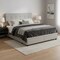 Homeroots Gray Tufted Linen Upholstered Queen Bed Frame With Drawers 490199 - alternate 8