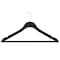 Nahanco 17in Black Rubber Wooden SlimLine Suit Hanger w/ Pant Bar, 50PK SL70817WB50 - alternate 1