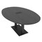 Skutchi Designs Boval Conference Table With Power, 48 in W, 84 in L, Grey HAR-BOVL-48X84-DOU.BK-WA7949-EBLK - alternate 1
