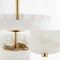 Jonathan Y Celine 11.88" 2-Light Modern Contemporary Alabaster/Iron Inverted Dome LED Semi Flush Mount, White Ma JYL1205A - alternate 10