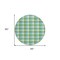 Homeroots 8' Lime Green Aqua And Beige Round Plaid Washable Indoor Outdoor Area Rug 601406 - alternate 5