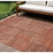 Homeroots 8' X 10' Salmon Copper And Gray Patchwork Washable Indoor Outdoor Area Rug 581614 - alternate 1