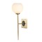 Jonathan Y Sylvie 6" 1-Light Coastal French Country Iron LED Sconce, Brass Gold/White JYL9915A - alternate 1