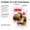 Signmission Tortas, Vinyl Decals Only 24 Inch x 36 Inch, Vinyl Decal, 2PK DSB-2436-2PACK-Tortas - alternate 2