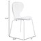 Leisuremod Modern Oyster Transparent Side Dining Side Chair with White Base in Clear OCW-17CL - alternate 9