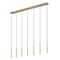 Z-Lite Forest 7 Light Linear Chandelier, Modern Gold, 54 In W 919MP12-7L-MGLD-LED - alternate 1