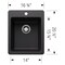 Blanco Bar Sink, 1 bowl, Silgranit, 20.50 in W x 16.75 in L x 8.39 in H 443234 - alternate 3