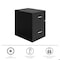 Space Solutions 14.25 in W 2 Drawer Vertical File Cabinet W/ Accessory Drawer, Black 25957 - alternate 16