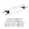 Amerock Glacio Clear/Matte Black Contemporary 18 in 457 mm Towel Bar BH36063CMB - alternate 4