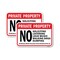 Signmission Private Property No Loitering Loud Music Walking D, 18'' X 24'' 2 Signs, Heavy Gauge Aluminum, 2PK A-1824-2PACK-24842 - alternate 1
