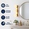 Jonathan Y Knox 23.3 in. 3-Light Mid-Century Modern Metal and Frosted Glass Globe LED Vanity Light, Brass Gold JYL9567A - alternate 10