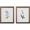 Homeroots Set of Two Watercolor Dark Blue Flowers Wall Art, 2PK 401396 - alternate 1