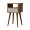 Homeroots 22" Brown Solid Wood Square One Drawer Nightstand 651893 - alternate 8
