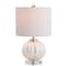 Jonathan Y Pearl 17.5" Glass/Crystal LED Table Lamp, White/Chrome JYL2076A - alternate 1