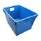 Flipside Corrugated Postal Storage Tote, 18-1/4 in L x 13-1/4 in W x 11-3/5 in H, Blue, Plastic, 4 PK 40162 - alternate 1