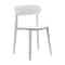 Flash Furniture Dover Indoor-Outdoor Stacking Patio Chair w/Curved Backrest, All-Weather Resin Chair in White DHF-340-APP-WH-GG - alternate 1