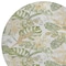Homeroots 8' Ivory Wheat And Olive Green Round Botanical Leaves Washable Indoor Outdoor Area Rug 618408 - alternate 8
