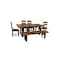 Homeroots 80" Dark Brown And Black Solid Wood And Metal Sled Base Dining Table 521823 - alternate 8
