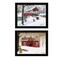 Homeroots Set Of Two Crisp and New Fallen Snow 2 Black Framed Print Wall Art, 2PK 406200 - alternate 1