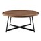 Homeroots 35" Brown and Black Wood And Metal Round Frame Coffee Table 370462 - alternate 8