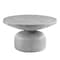 Homeroots 30" Gray Cement Round Pedestal Coffee Table 572273 - alternate 4