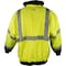 Ironwear Class 3 Hi Vis Flame Resistant Bomber Jacket with Tuckaway Hood, Lime/Black, Medium 6415FR-LB-MD - alternate 4