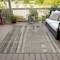 Homeroots 8' X 10' Taupe And Dark Gray Striped Washable Indoor Outdoor Area Rug 602818 - alternate 6