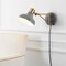 Jonathan Y Lynn 15 in. Swing Arm 1-Light Modern Midcentury Iron USB Charging Port LED Sconce, Grey/Brass Gold JYL1300C - alternate 11