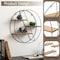 Vintiquewise Elegant 3-Tier Decorative Floating Circular Silhouette Wall Shelf - Circular Metal and Wood QI004691.3BK - alternate 8
