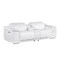 Homeroots 107in White and Silver Italian Leather Power Reclining Loveseat With Storage 720575 - alternate 5