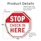 Signmission Stop Check in Here, 18 inch X 18 inch, Vinyl Decal, 2PK OC-D-2PACK-18-312 - alternate 3