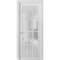 Sartodoors Solid French Door Frosted Glass 12 Lites, Felicia 3312 White Silk, Single Regural Panel Frame Trim FELICIA3312ID-WS-36 - alternate 1
