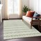Homeroots 10' X 14' Artichoke Green And Ivory Quatrefoil Washable Indoor Outdoor Area Rug 583197 - alternate 6
