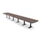 Skutchi Designs 22ft Conference Table W/ Power Unit | 22 Person Modular Arc Rectangle Meeting Table | Harmony Series HAR-AREC-48X264-T.BK-H3041-NA - alternate 1