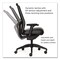Workplace2.0 Vinyl and Mesh Task Chair, Supports Up to 300 lbs, 17.8" to 22.8" Seat Height, Black 51974 - alternate 3