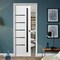 Sartodoors Sliding French Pocket Door with White 42x96 Solid Core Modern Interior QUADRO4588PD-WS-4296 - alternate 1