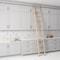 Quiet Glide 9.92 ft. Maple No Wheel Satin Nickel Hook Removable Ladder, 12 ft. Rail QG.330-10MA-12-H.02 - alternate 1