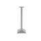 Flash Furniture Palis 27in. W x 15in. D Dining Height Double Column Table Base for 30in. x 48in. Table Tops, Silver XU-DG-TB002-OUT-SLV-GG - alternate 5