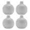 Homeroots Set of Four Natural And Off White Ceramic Bud Vases With Sculptural Details, 4PK 634104 - alternate 1