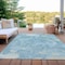 Homeroots 5' X 8' Sky Blue And Denim Blue Abstract Washable Indoor Outdoor Area Rug 609577 - alternate 8