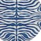 Homeroots 8' Navy Blue And Ivory Round Animal Print Washable Indoor Outdoor Area Rug 600632 - alternate 9