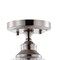 Jonathan Y Marla 9.75" 1-Light Bohemian Farmhouse Iron/Seeded Glass LED Semi Flush Mount, Nickel/Clear JYL7566A - alternate 8