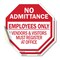 Signmission No Admittance Employees Only Vendor, 4 inch X 4 inch, Vinyl Decal, 2PK OC-D-2PACK-4-74 - alternate 1