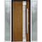 Vdomdoors Steel Door Deux 1713 Natural Oak 2 Sidelight Exterior White Windows Stainless Inserts Single Modern DEUX1713EXD-OAKW-W12+36+12 x H80-Left-hand Inswing - alternate 5
