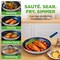 Nutrichef 10 in Medium Fry Pan with Lid - Non-stick Pan with Silicone Handle, Ceramic Coating Inside NCFRLD10 - alternate 5