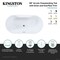 Kingston Brass 59" Acrylic Oval Double Ended Freestanding Tub with Drain, Glossy White/Brushed Nickel VTDE593023C428 - alternate 5