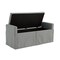 Homeroots 50" Light Gray Upholstered Linen Bench with Flip top 530678 - alternate 6
