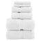 Lavish Home 6PC Bathroom Towels Set 100% Cotton Bathroom Accessories Soft Towel Set for Shower, Gym, Dorm, Spa 67-0035-WHT - alternate 1