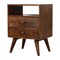 Homeroots 22" Chestnut Solid Wood Two Drawer Nightstand 722570 - alternate 1